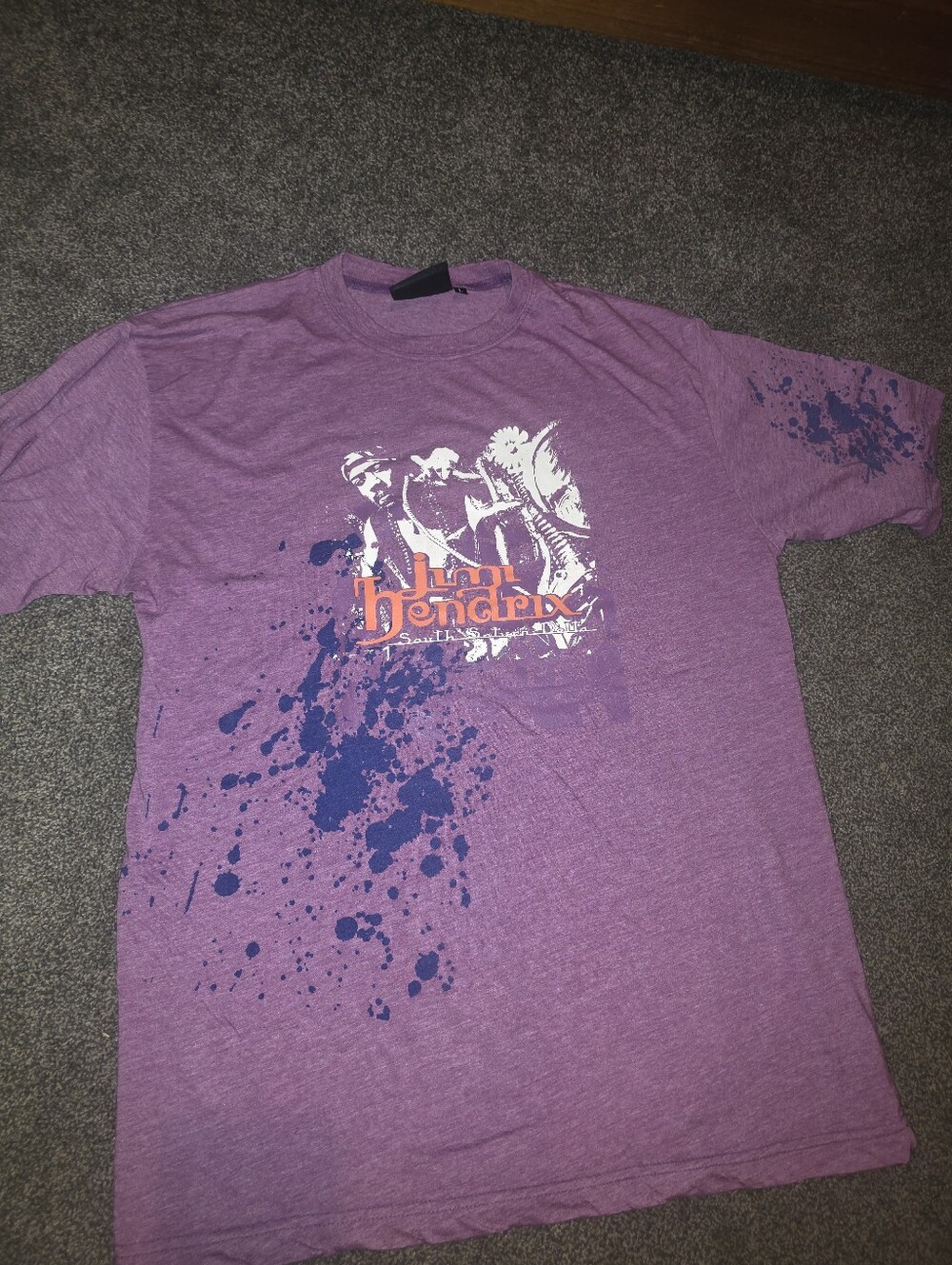 Vintage 2000s Dragonfly Clothing Jimi Hendrix Purple South Saturn Delta T-Shirt